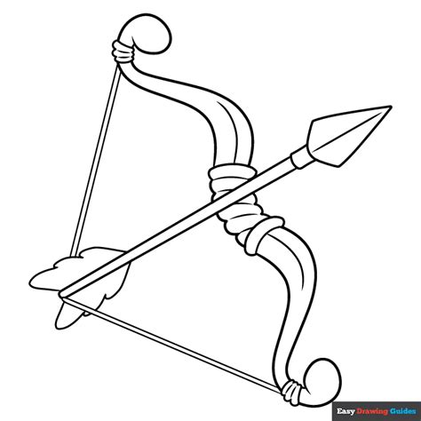 Bow And Arrow Coloring Page Easy Drawing Guides