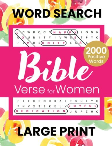 Word Search Bible Verse For Women Large Print Positive And Inspiring