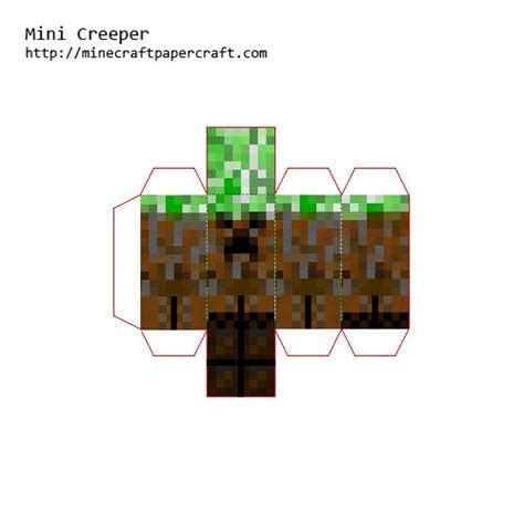 Papercraft Mini Elemental Creepers Diy Minecraft Paper Crafts