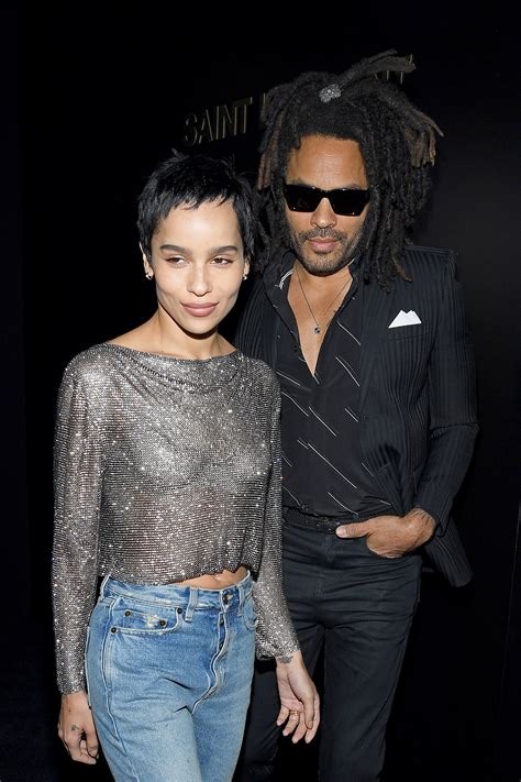 Lenny And Zoë Kravitz Are The Ultimate Father Daughter Power Duo At Paris