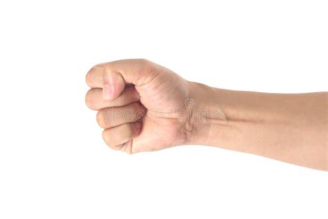 Male Clenched Fist Isolated On White Background Stock Photo Image Of