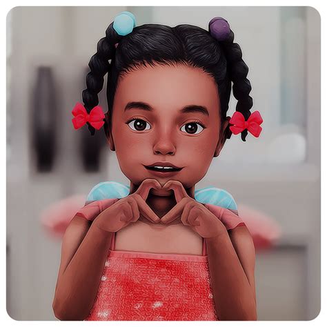 Misslollypop On Tumblr Toddler Cc Sims 4 Toddler Hair African