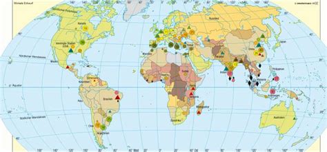 Sieben kontinente gliedern die heutige weltkarte. Diercke Weltatlas - Kartenansicht - Agrarische Rohstoff ...