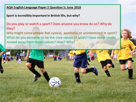 2 examples of typical questions on the paper. AQA English Language Paper 2 Question 5 June 2018 Review | Teaching Resources