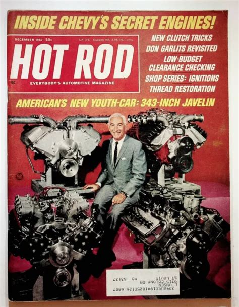 1967 December Hot Rod Magazine Chevy Engines Javelin Don Garlits Clutch Tricks £14 78 Picclick Uk