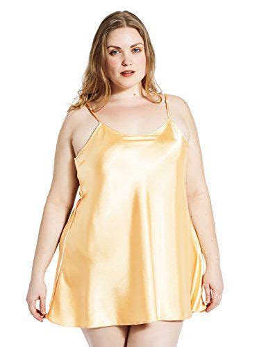 Jovannie Short Length Satin Chemise Plus Size Teddy Sleepwear Nightgown Nightie Full Slip Dress