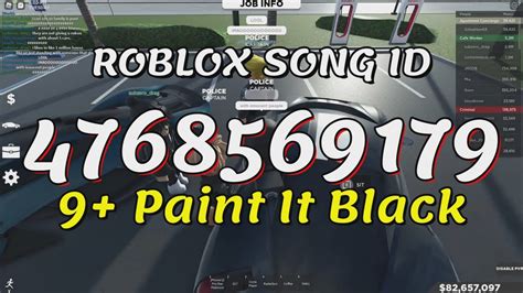 Paint It Black Roblox Song Ids Codes Youtube