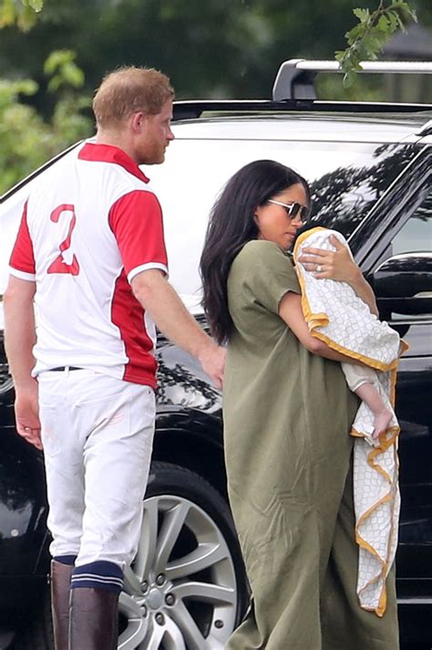 Harry, who put a new spin on royal baby debuts by being the one to hold the newborn during the photo opp in st. Meghan Markle, Prince Harry, and Baby Archie Polo Match ...