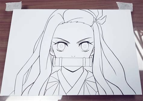 Nezuko Drawings Easy Anime Nezuko Demon Kimetsu Dibujos Yaiba Slayer