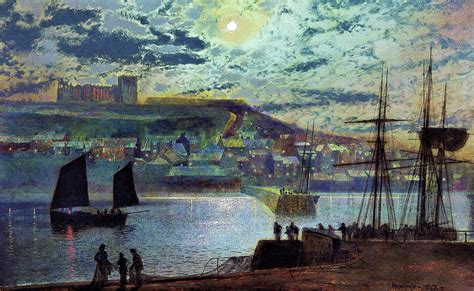 Whitby Harbor Digital Remastered Edition Painting By John Atkinson