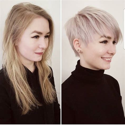 10 Cute Short Haircuts Make Overs Long Hair To Short Hair Before And After