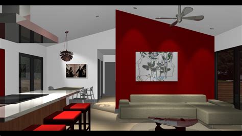 Modern Living Room Red Accent Living Room New Design