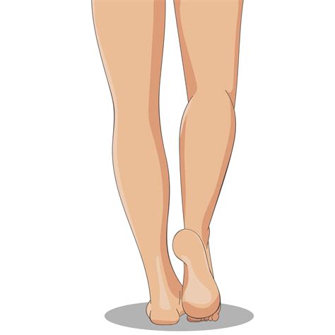 Slender Female Legs Barefoot Back View Feminine Concept Desi