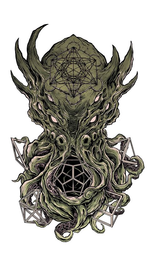 Concept For A Sacred Geometry Cthulhu Tattoo Piece Cthulhu Art