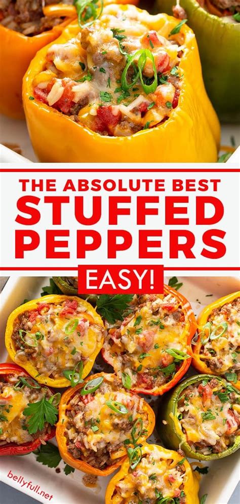 Healthy Stuffed Bell Peppers Best Stuffed Pepper Recipe Stuffed Green Peppers Vegetarian