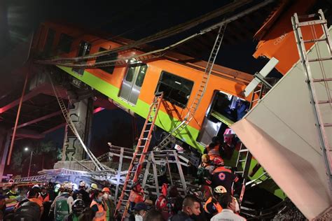 Mexico City Rail Overpass Collapses Onto Road Killing At Least 23