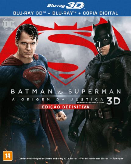 Batman vs Superman A Origem da Justiça Versão Estendida Blu ray