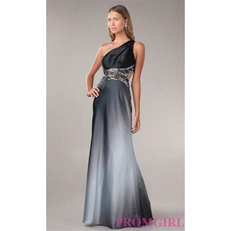 One Shoulder Ombre Evening Gown By Betsy And Adam Brand Prom Dresses