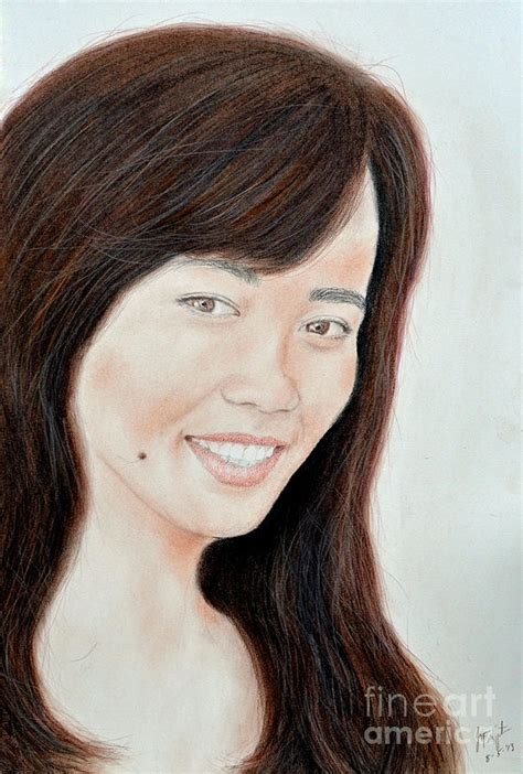 Portrait Of A Filipina Beauty Drawing By Jim Fitzpatrick Fine Art America