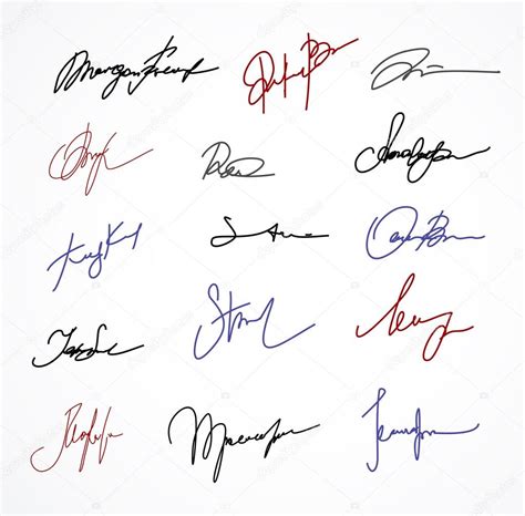 Vector Signature Fictitious Autograph On White — Stock Vector © Mouse