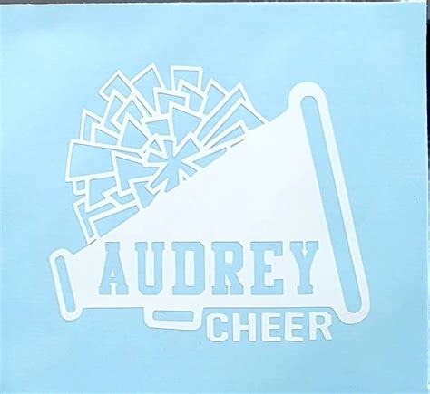 Cheerleading Personalized Name Car Decal Pom Pom Decal Etsy