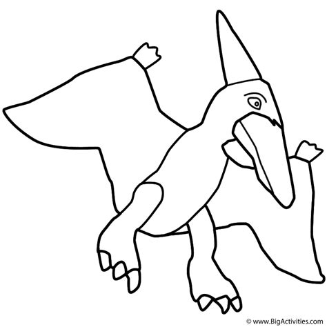 Happy birthday coloring page is an important part of big archive of coloring pages.try to color happy birthday to some extraordinary! Pterodactyl - Coloring Page (Birthday)