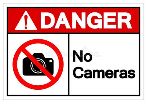 Notice No Cameras Symbol Sign Vector Illustration Isolated On White