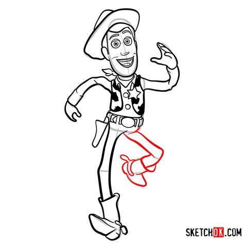 How To Draw Sheriff Woody Toy Story Sketchok Easy Drawing Guides