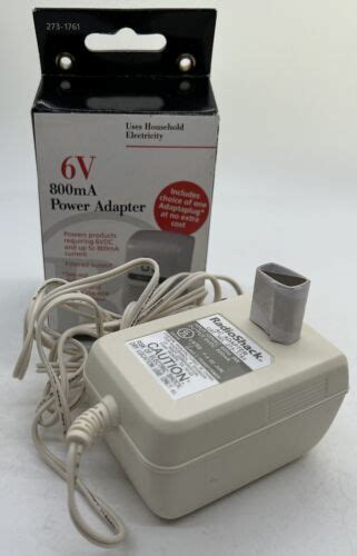 Radio Shack 6v 800ma Power Adapter 273 1761 Ac To Dc Open Box