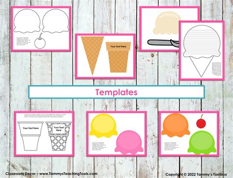 Summer Bulletin Board Kit With Writing Activities In Ice Cream Theme Made By Teachers