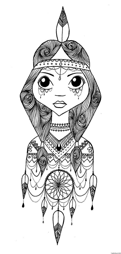 tiger lily girl coloring page turkau