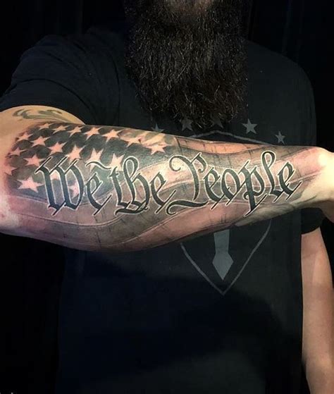 We The People Flag Forearm Tattoo Best Tattoo Ideas