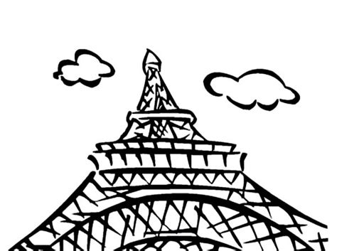 Eiffel Tower View From Downside Coloring Page Download And Print Online