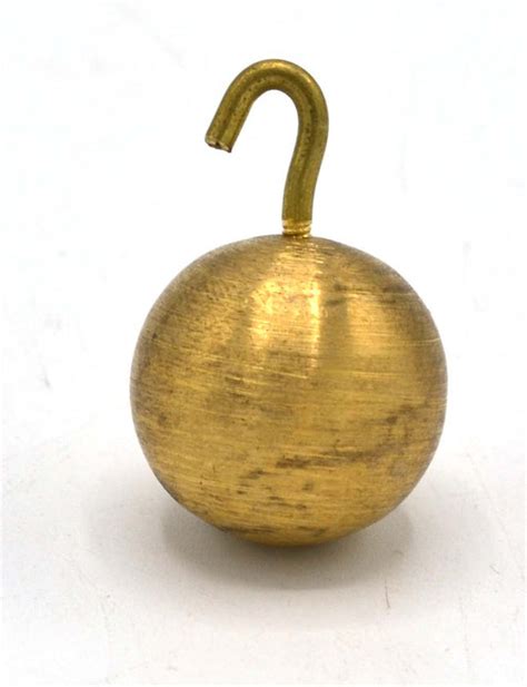 Brass Pendulum Bob With Hook 1in Diameter — Hbarsci