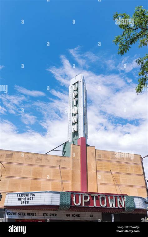 Minneapolis Mnusa June 21 2020 Landmark Movie Theater Sign And
