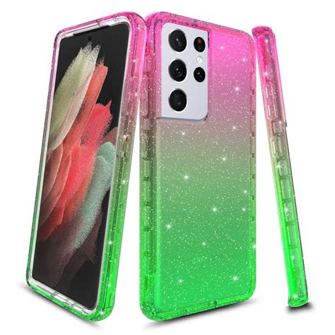 Samsung Galaxy S21 Ultra 5g Case Rosebono Hybrid Bling Glitter Sparkle