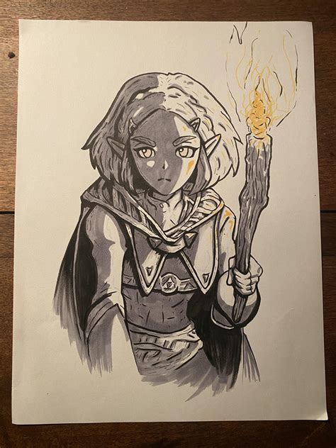 [BoTW] I drew this Shadow Zelda today, I hope ya’ll like : r/zelda