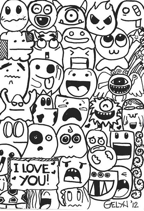 Beginner easy cute monster doodles. 40 Simple and Easy Doodle Art Ideas to Try | Easy doodle ...