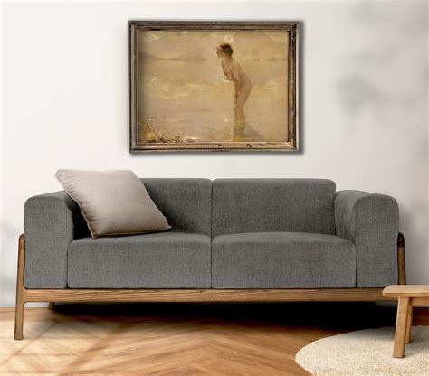Nude Wall Art Print Antique Naked Girl Painting Vintage Etsy