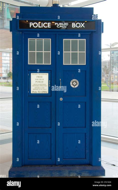 Doctor Who Tardis Police Box In The Atrium Of The Studios Building