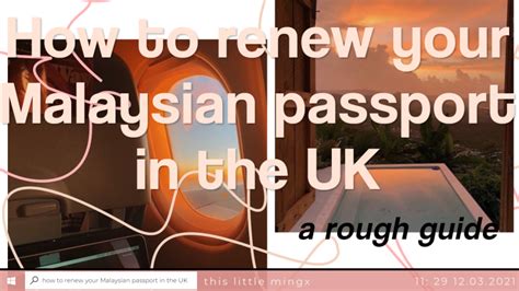 Malaysia with my passport having like four months left before expiry. Renewing my Malaysian passport in the UK - this little mingx