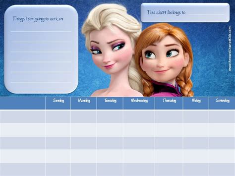 Keep the kids reading with this free printable reading chart for kids! Frozen Behavior Charts | Free printable behavior chart ...