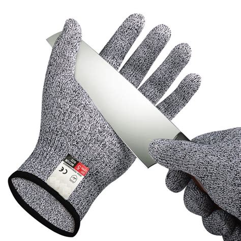 Grade 5 Hppe Cut Resistant Gloves Cut Resistant Non Slip Gloves Wear