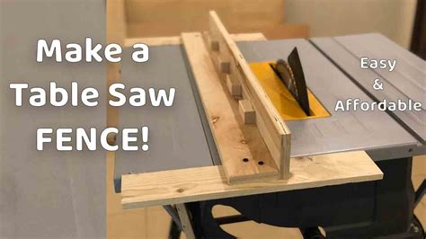Easiest Table Saw Fence Quick Simple And Affordable Youtube