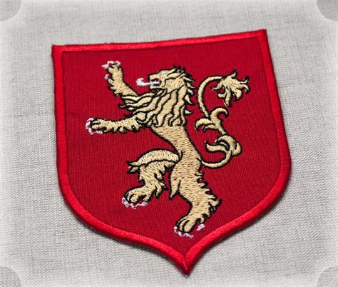 Patch Iron On Lannister House Logo Shield 35x39 Inches Etsy