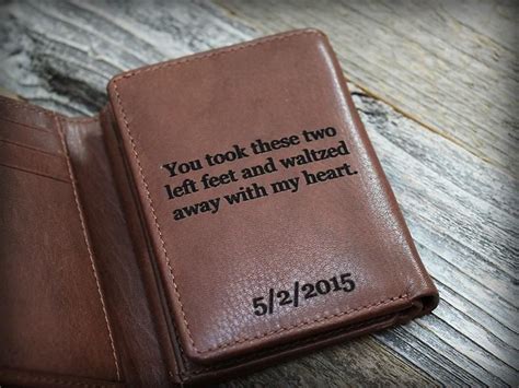 3rd Anniversary T For Him Trifold Wallet Mens Etsy 3rd
