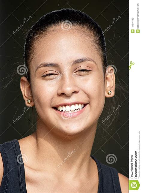Hispanic Female Smiling Stock Photo Image Of Smiling 111546162