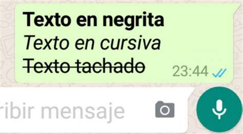 Cómo Escribir Mensajes De Whatsapp En Negrita Cursiva O Tachados