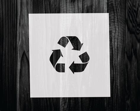 recycle symbol stencil mylar reusable stencil stencil fast shipping etsy