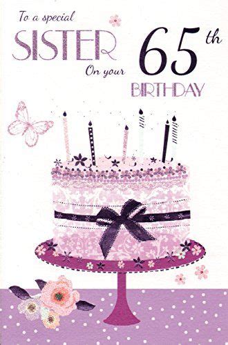 Icg Sister 65th Birthday Card Pink Flowers 9 X 6 65th Birthday